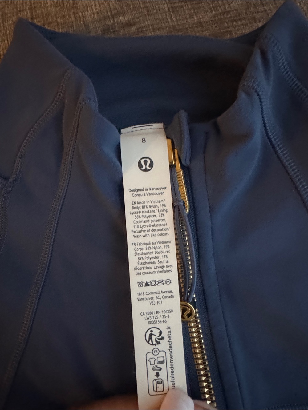 lululemon athletica Twill Blue Sculpted Zip Jacket - Picture 2 of 4